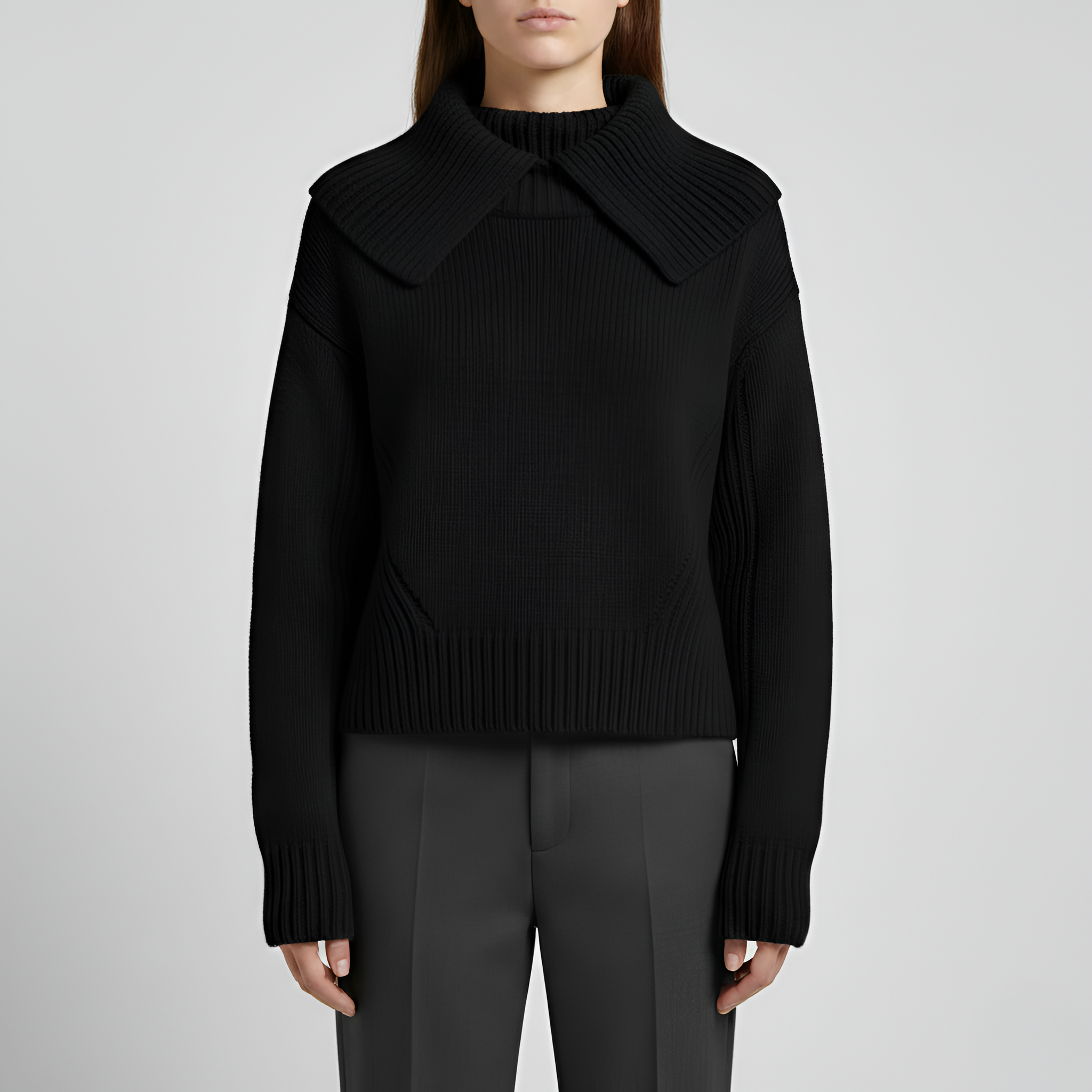 Pull en Tricot pour Femmes, Coupe Architecturale Douce