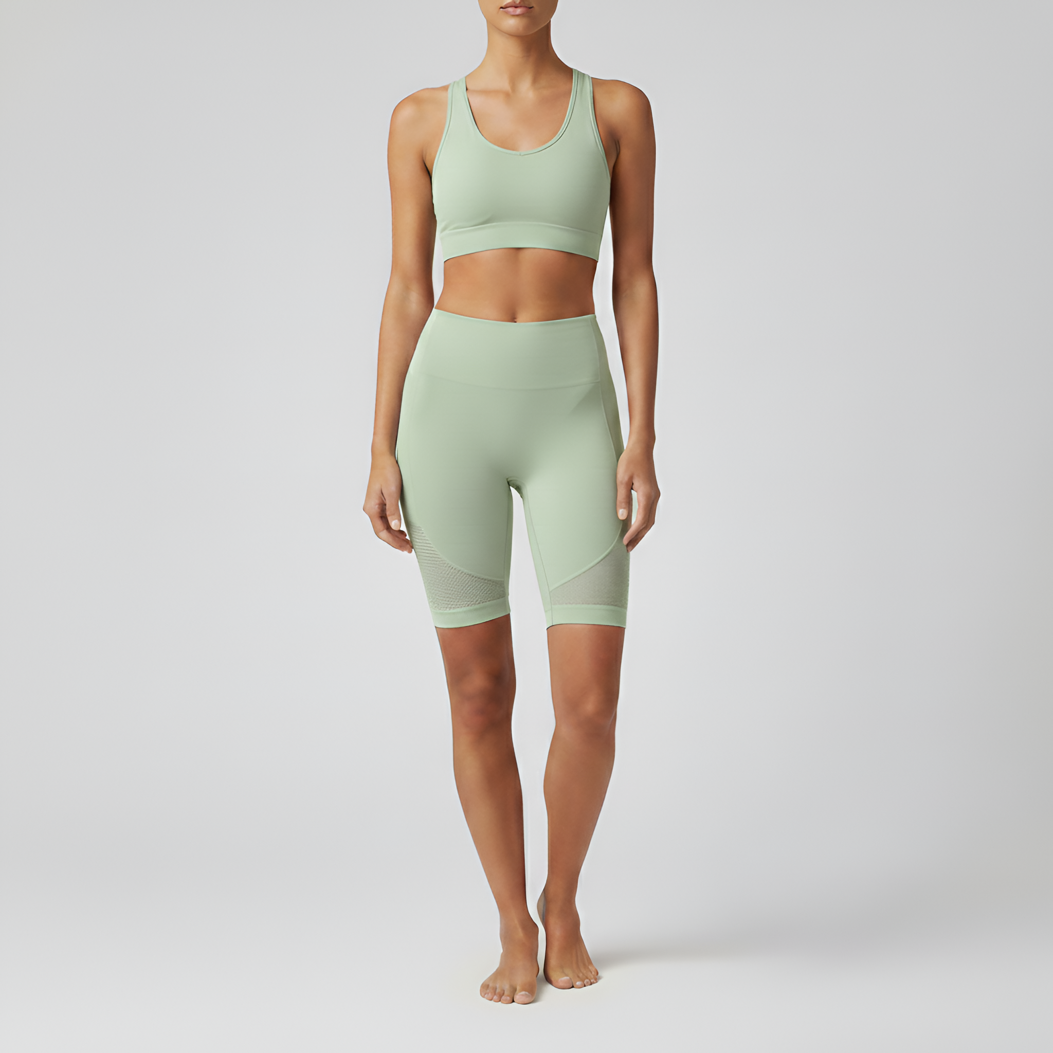 Ensemble Haut et Short Biker Luxe Femme Ajustement Performance