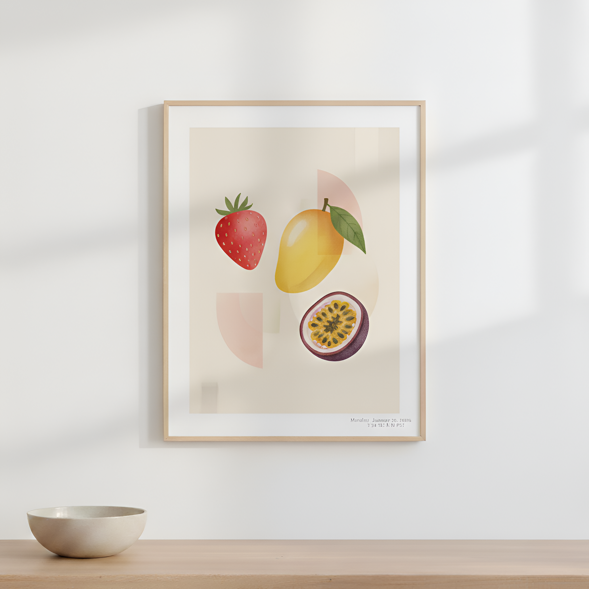 Art mural de cuisine avec des fruits - Décor frais