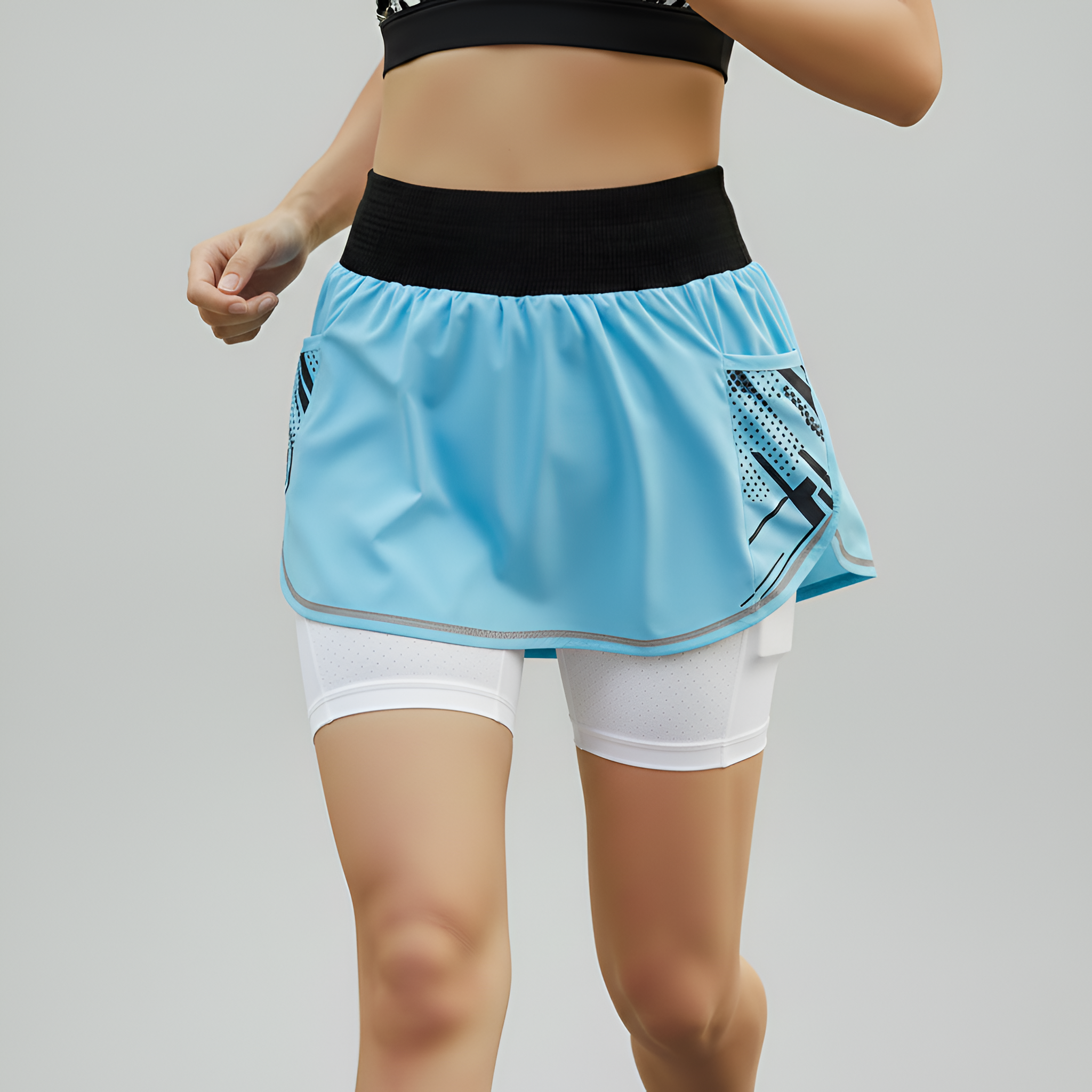 Jupe-Short de Performance Femme avec Poche de Support Intégré