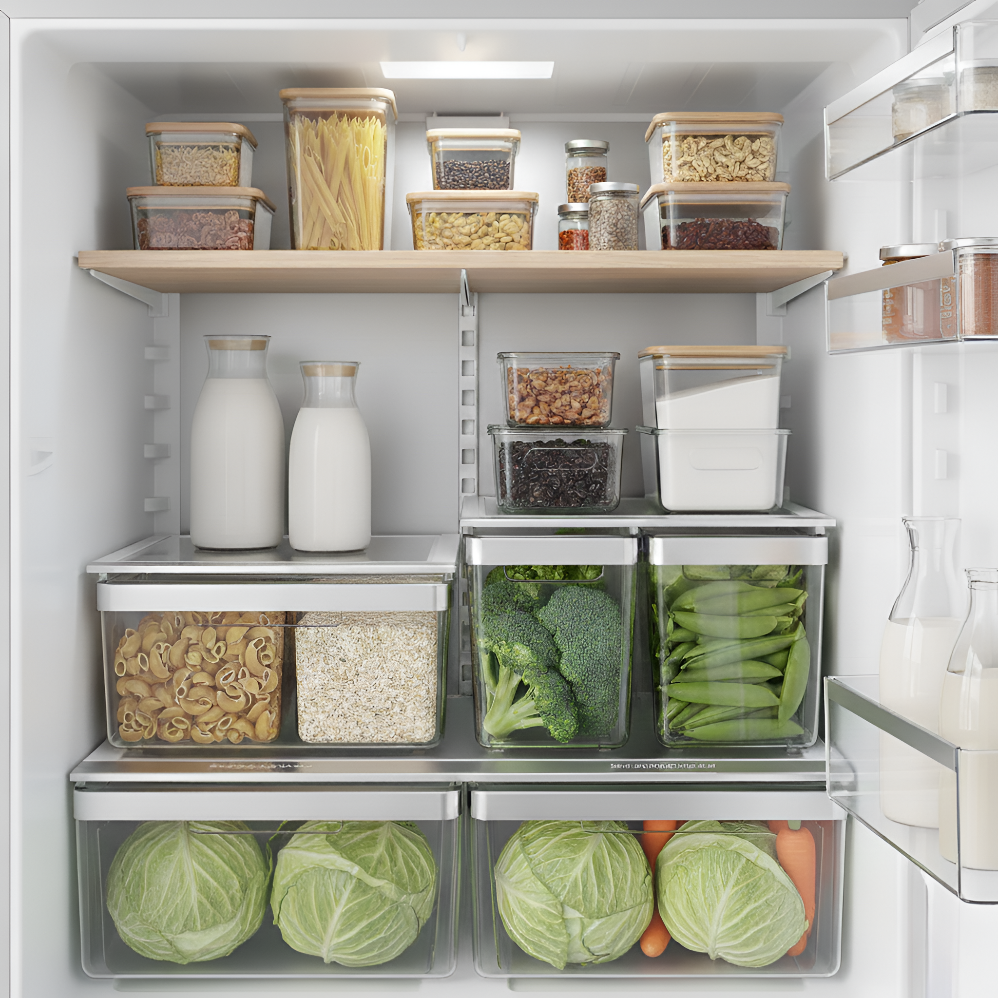 Ensemble d'Organisateurs de Réfrigérateur - Rangement Intelligent