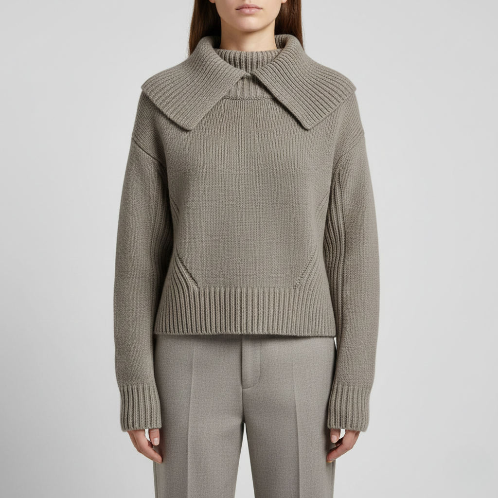 Pull en Tricot pour Femmes, Coupe Architecturale Douce