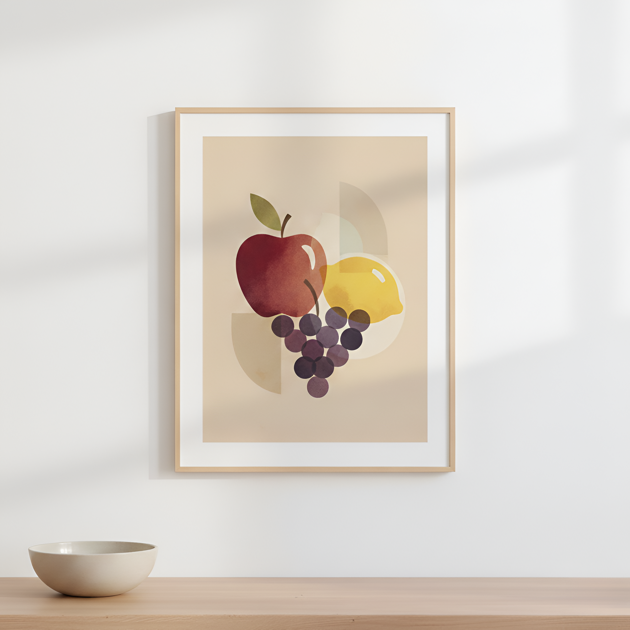Art mural de cuisine avec des fruits - Décor frais